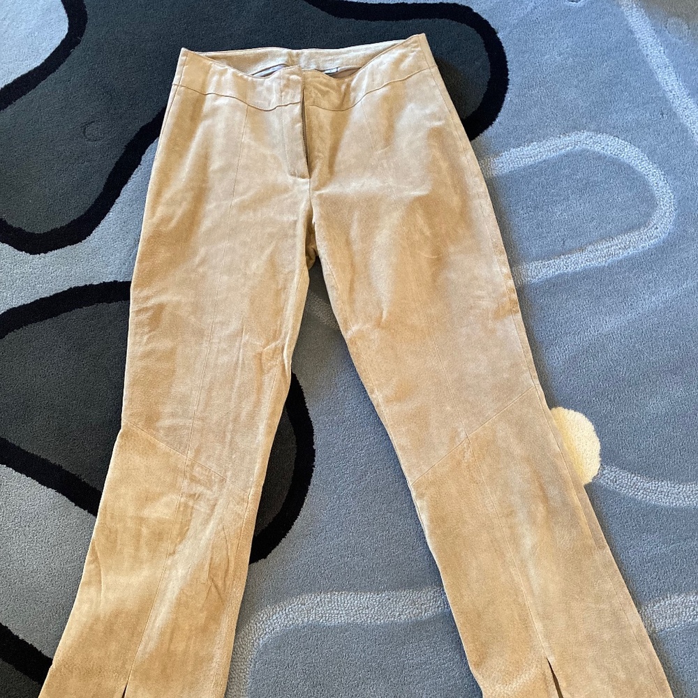 Tan suede pants